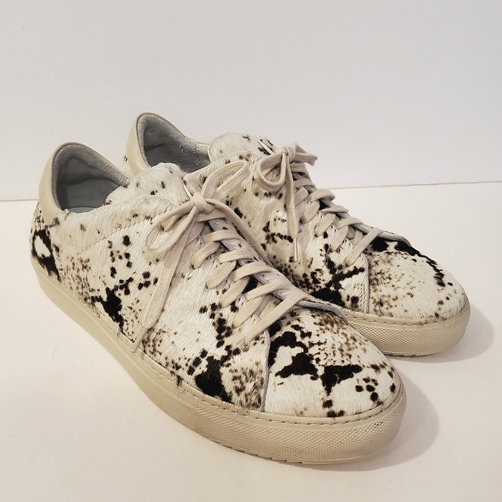 Axel Arigato - Pony Hair and Leather Low Top Sneakers - Size 9